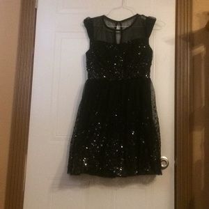 Black sequined dress